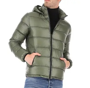 Vestes d'hiver longues et chaudes formelles pour hommes, avec capuche détachable, col montant et poignets élastiques, poche avant zippée - Product Image 1