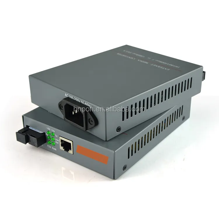 ไฟเบอร์ออปติกวิดีโอ/ข้อมูล/เสียง/Ethernet Fiber Media Converter To Rj45