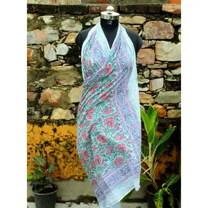 Light Weight Hand Made Cotton free size unisex Neck Scarf Summer Pareo sarong head wear turban Stole scarves wholesale lot