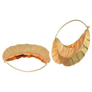 ต่างหูห่วงทองเหลืองเคลือบเงาสำหรับผู้หญิงและหญิง,ใหม่อินเดียแฟชั่นล่าสุดทำด้วยมือโกลด์เพลท - Product Image 2