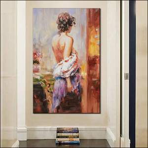 Pintura al Óleo Abstracta de Mujer Desnuda, Pintura al Óleo de la Espalda de una Hermosa Chica para Decoración de Pared de Sala de Estar, Cuadros, Venta al por Mayor de Fábrica - Product Image 3