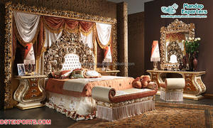 Juego de Dormitorio Nupcial de Diseño de Lujo Moderno, Cama Queen Size, Madera de Teca Creativa Tapizada, Tallada en Madera Única, Personalizable, Canadá - Product Image 3