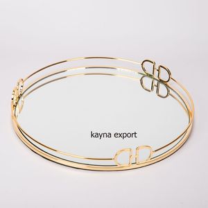 Bandeja de espejo decorativa de oro rosa para Decoración - Product Image 1