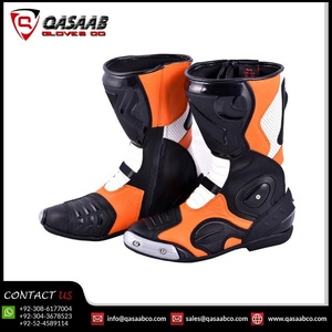Chaussures de moto de course en cuir imperméable et respirant, botte de moto - Product Image 2