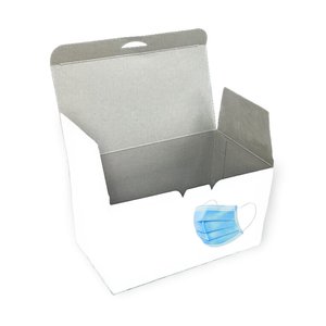 Cajas de Embalaje para Mascarillas Faciales Desechables y Reciclables Personalizadas, Cajas Vacías para Mascarillas Quirúrgicas de Tacto Suave, Laminación Mate, Relieve, Plegables - Product Image 1