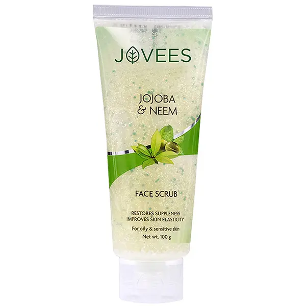 Jovees สครับหน้าโจโจบาและสะเดา,สครับใบหน้า100gm-Jojoba สำหรับล้างหน้า-สะเดาสำหรับสิว