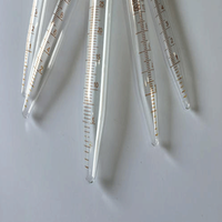 Tubes de Centrifugation en Verre Borosilicate 3.3 de Haute Qualité, 5ml-50ml, à Fond Conique Gradué, Bord Poli au Feu, Transparents, Thermiques