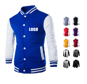 Custom Men's College Varsity Bomber Jacket with Stand Collar Waterproof Windproof Breathable Winter Woolen Fabric - Product Image 6