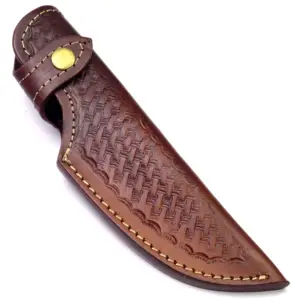 Funda de cuero de grano rico hecha a mano, para cuchillos de hoja fija, superventas de Amazon - Product Image 1