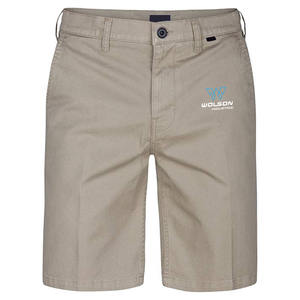 กางเกงขาสั้นผ้าชิโน่คอตตอนสำหรับผู้ชายกางเกงขาสั้นชิโน่100% กางเกงขาสั้นผ้าชิโน่สีทึบกางเกงคุณภาพสูง - Product Image 1