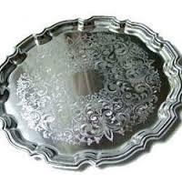 Placa de Metal de acero inoxidable, placa de carga de color oscuro, cargador de Metal y plato, precio más bajo - Product Image 4