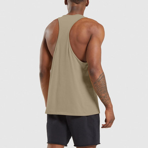 Customized Plain stretch fitness Wear light blue color tank <b>top</b> For Men/boy Summer Collection pure cotton fabric. - Product Image 4