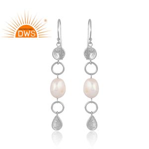 Lism — boucles d'oreille pendantes en argent 925 et perles naturelles, pour femme, fabrication de bijoux - Product Image 1