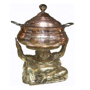 ที่อุ่นอาหารบุฟเฟ่ต์ทำจากทองแดงอุปกรณ์จัดเลี้ยงอาหารจานร้อนที่วางจานทองเหลืองสำหรับงานแต่งงาน - Product Image 1