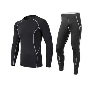 New Product Men's Gym Wear Compression Set Long Underwear Cool Dry Base Layers for Training Sports Compression Set