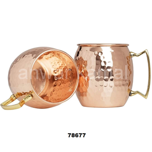 แก้วเบียร์มอสโกมิวล์,แก้วทองแดงทุบ - Product Image 1