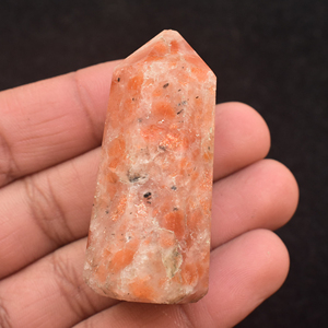 Sunstone Palmstone คริสตัลขายส่ง Sunstone Tower ปาล์มคริสตัลธรรมชาติจากอินเดียคริสตัลแฮนด์เมดซันสโตนธรรมชาติ - Product Image 1