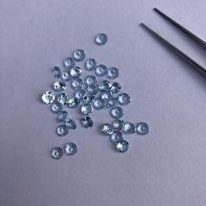 Piedra de Topacio azul cielo Natural de 5mm Piedra preciosa suelta calirada redonda facetada Compre en línea del fabricante a precio de fábrica Alibaba - Product Image 2