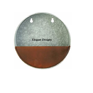 Décoratif pour la maison Design attrayant forme arrondie jardinière galvanisée poche à la main fournisseur en gros jardinière murale exigeante - Product Image 1