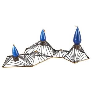 Chandelier en fer forgé noir 3 bougeoirs, porte-bougie pour la décoration de la maison, utilisé pour artisanat en métal et un objet de décoration pour la maison - Product Image 2