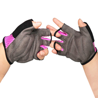 Gants de cyclisme en cuir à demi-doigts de haute qualité très résistants pour la fermeture unisexe Équipement de sécurité sportive de protection des mains