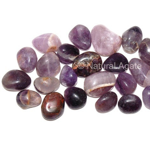 Pierre roulée d'améthyste de qualité supérieure, cristal naturel de guérison, pierre de poche polie, Reiki, anti-anxiété, décoration intérieure/cadeaux d'affaires - Product Image 1