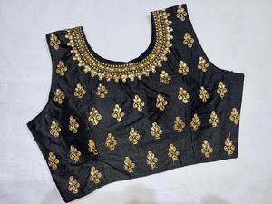 Katan indien Saree dernier concepteur tenue de fête mariage dames femmes porter Georgette soie broderie travail Sari avec chemisier vêtements - Product Image 3