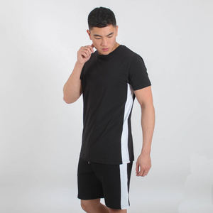 Ensemble d'été pour hommes en coton biologique 100% de haute qualité, séchage rapide, manches courtes, vêtements de plage, survêtement de sport, ensembles jumeaux pour hommes - Product Image 2