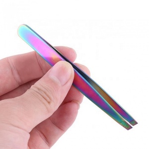 Pince à épiler réutilisable en acier inoxydable Raayin Impex, pointe inclinée, outil de maquillage pour l'épilation, beauté professionnelle pour femmes - Product Image 2