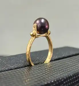 Tahitian Pearl Spinning Ring、18 18k Gold Vermeil