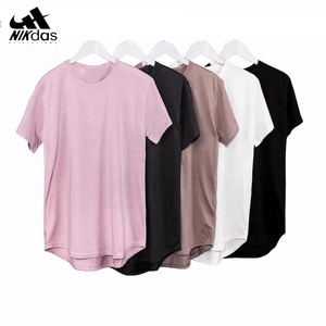 เสื้อยืดแขนสั้นดีไซน์สะอาด unisex เสื้อยืดแขนสั้นสีดําพื้นฐานสีทึบเสื้อยืดระบายอากาศเปล่า - Product Image 2