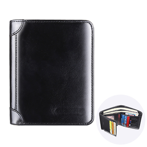 Billetera de cuero de gran capacidad para hombre, billetera de piel de vaca con cera de aceite, explosión de Internet - Product Image 6