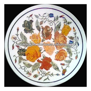 ดอกไม้หินอ่อนฝังประดับโต๊ะ Pietra Dura - Product Image 1