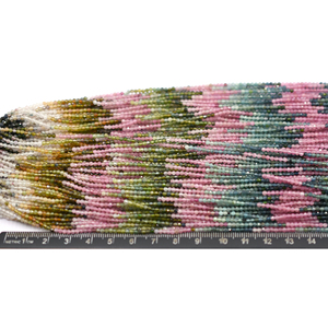 Multi <b>Color</b> Tourmaline 2 to 2.5 to 2.5 to 3 MM Rondelle Shape Faceted <b>Beads</b> Strand 13 Inch 8-9 Carat for Jewelry Making - Product Image 5