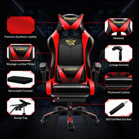 Top Vente Pivotant Racing Chaise De Jeu Ergonomique Confortable En Cuir PU Design Moderne RGB OEM ODM Bureau Ordinateur PC Silla Gamer