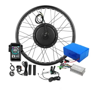 Kit de motor elétrico para bicicleta, kit com controlador integrado 28 volts 1500w ebike kit de conversão 20