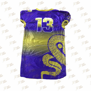 Maillot de football américain personnalisé OEM, respirant, antibactérien, séchage rapide, par sublimation – Derniers ensembles du fabricant - Product Image 4