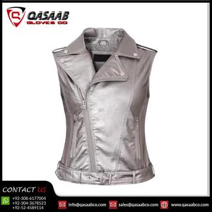 Mode femmes en cuir femmes sans manches moto veste dames gilet décontracté court désir fermetures à glissière gilets - Product Image 3