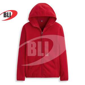 Sweats à capuche zippés pour hommes 100% polyester polaire écologique respirant logo personnalisé pull à capuche d'hiver de marque pour unisexe - Product Image 2