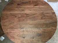 Tabouret et table pliante de style rétro antique en bois massif sculpté à la main