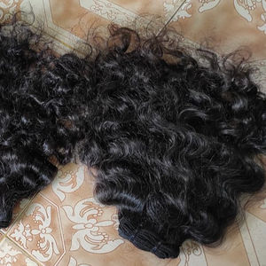 Máquina de doble trama de cabello indio Remy extensiones de cabello Virgen Natural cutícula alineada Paquete de tejido de cabello al por mayor de doble dibujado - Product Image 1