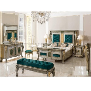 Conjunto de muebles de dormitorio de estilo italiano tallado a mano, mobiliario de dormitorio de diseño moderno, nuevo, tallado a mano - Product Image 1