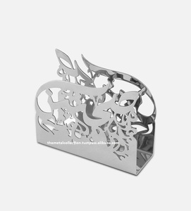 Hot Selling Napkin Holder for Home Hotel & Restaurant Tissue Holder & Ring Silver Polished Stainless Steel Tissue Holder - Product Image 2