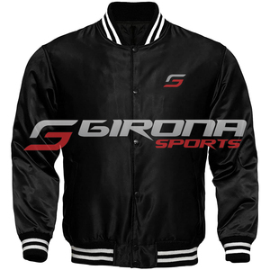 Teamwear Satin Silk Bomber <b>Jacket</b> High Quality <b>Long</b> Sleeves <b>Men</b> Slim Fit Baseball <b>Jacket</b> Bomber Silk Satin Premium <b>Jackets</b> - Product Image 3
