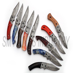 Navaja plegable de Damasco hecha a mano con Funda de cuero, lote de 10 unidades, smk1278 - Product Image 5