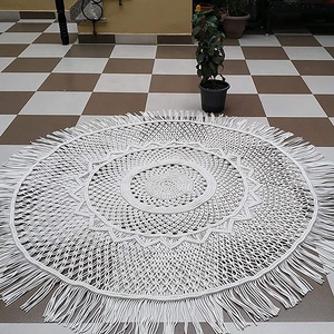 Home Decor Macrame Cotton Macrame Coasters Modern Macrame Boho Cotton <b>Rug</b> - Product Image 4