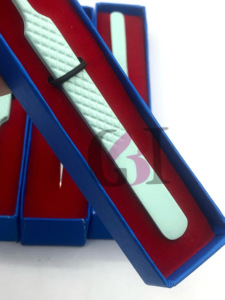 Professionnel 45 & 90 degrés Seaglass poudre revêtement extension de cils pince à épiler pointe argentée outil de beauté en acier inoxydable - Product Image 5