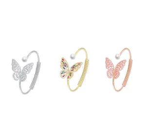 bangle-587 xuping Luxury ring and bracelet butterfly zircon set