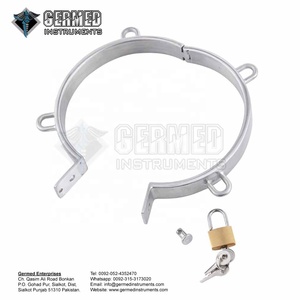 Collare per schiavi in acciaio laminato/collari per schiavi in acciaio piatto Fetish Bondage <span class=keywords><strong>BDSM</strong></span> giocattoli - Product Image 4