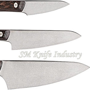 Custom Hand Made Damascus Kitchen Chef <b>Knife</b> DAMASCUS Steel Carbon Steel Sustainable Mix Color (smk2020) - Product Image 2